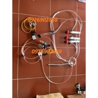 Bộ Pittong kẹp hơi đấu sẵn 32x80, có bán lẻ phụ kiện, đấu theo yêu cầu dùng cho máy cắt nhôm