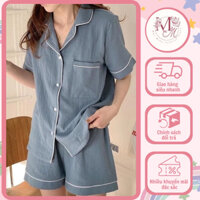 Bộ PIZAMA XỐP cộc đùi mềm mịn mát trẻ trung,bộ nữ
