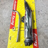 Bộ pô kiểu LC lắp cho Sirius xăng cơ, Sirius Fi kèm cổ pô inox 304 chạy vảy cá