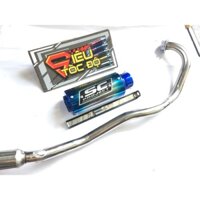 Bộ pô sc tròn lưới titan full cổ WAVE, SI, CUP, DREAM, EXCITER, WINER, SONIC, RAIDER FI, SATRIA, GSX