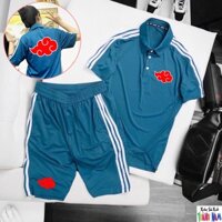Bộ polo hè cao cấp in hình anime Naruto, áo fan anime tổ chức Akatsuki, gia tộc Uchiha