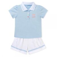 Bộ polo ngắn bé gái Animo LU1225038 (1-6Y, Dương-trắng, TT01)