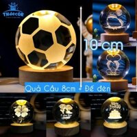 Bộ Quả Cầu Pha Lê 3D 8cm Phát Sáng Decor Làm Quà Tặng Valentine, Sinh Nhật, Trang Trí, Kỉ Niệm,...