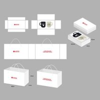 BỘ QUÀ TẶNG: 2 CỐC SỨ IN LOGO 물병/텀블러 KG-01714