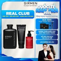 Bộ quà tặng cho nam REAL CLUB gồm Sữa Tắm - Dung dịch vệ sinh - Sữa rửa mặt hương nước hoa SIRMEN Europe Gentlemen