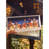 Bộ quà tặng hộp quà bookmark cảnh quan thành phố gồm 5 tòa nhà thành phố Wuhan Chengdu Bắc Kinh Thượng Hải Hàng Châu Trùng Khánh Quảng Châu Hạ Môn quà tặng văn hóa sáng tạo điểm tham quan nổi tiếng quà lưu niệm quà du lịch