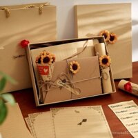 Bộ quà tặng lễ cao cấp với phong bì, giấy viết thư, và hộp quà cho những lá thư tình viết tay lãng mạn, hộp quà tỏ tình sinh nhật