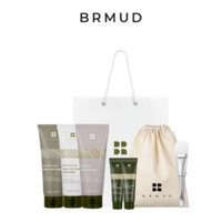 Bộ quà tặng mặt bùn phục hồi BRMUD | Mặt nạ bùn / Gói bóc vỏ / Làm sạch / Gói Bàn chải Silicon | Bộ da gốm