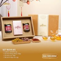 Bộ quà tặng  nhuỵ hoa nghệ tây Saffron Salam kèm trà hoa cao cấp