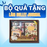 Bộ quà tặng phong cách cổ điển - sổ tay làm bullet journal chủ đề vintage - gift box letter from flowers