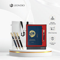 Bộ quà tặng sổ tay Cá Chép Hoá Rồng, bút ký tên Leon Dio Classic Lapis Lazuli quà tặng bạn bè