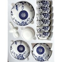 BỘ QUÀ TẶNG TÔ CHÉN SỨ BÔNG CAO CẤP