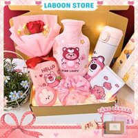 Bộ quà tặng túi chườm bụng nóng lạnh ngày dâu Laboon, phiên bản gift box tâm lý 350ml