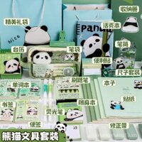 Bộ Quà Tặng văn phòng phẩm Gấu trúc, quà tặng, học sinh tiểu học, đồ dùng học tập cho nữ sinh Lớp 5, gói quà lớn cho nữ sinh