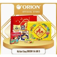 Bộ Quà Tết Orion An Tài Lộc 3 Tết 2025 (Hộp 8 sp 1359,3g và 7 sp 1204,6g kèm túi đựng)