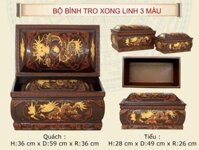 Bộ Quách Tiểu Bình Tro Xong Linh 3 màu