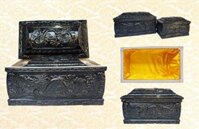 Bộ Quách Tiểu men Xanh Coban - Họa tiết Long Vân Khánh Hội