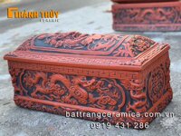 Bộ quách tiểu sành rồng nổi cao cấp