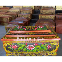 Bộ quách tiểu sen 3D màu vẽ nhũ(kích thước trong mô tả sản phẩm)-VNTL