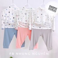 Bộ quần áo Avaler dài tay thu đông cổ 3cm đủ size