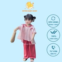 Bộ quần áo bà ba cho bé gái Trung Thu, chụp ảnh sen 10-30kg hàng đẹp Áo dài cách tân, pháp phục trẻ em Kittenbabyshop