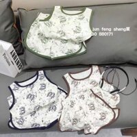 Bộ quần áo ba lỗ bé trai áo sát nách cho bé vải thun mềm mịn thấm mồ hôi QCCC mẫu mới kiểu dáng thể thao năng động 88163