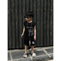 Bộ quần áo Ba lỗ yankê in chìm cho bé trai , set áo ba lỗ quần short trẻ em unisex , Kid_genz