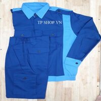 Bộ quần áo bảo hộ lao động mẫu 001, vải Pangrim Hàn Quốc, thấm hút mồ hôi, bền chắc