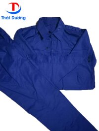Bộ quần áo bảo hộ lao động Kaki Xanh Size 6 (M) + Tặng 10 chiếc khẩu trang y tế Thái Dương Mask Cao cấp màu Xanh