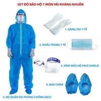 Bộ Quần Áo Bảo Hộ Y Tế Phòng Dịch Phú Quý 7 món