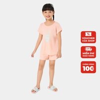 Bộ quần áo bé gái CANIFA 100% cotton áo cộc tay quần short cho bé 2 tuổi đến 14 tuổi - 1LS22S002