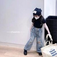 Bộ quần áo bé gái; Set bộ áo quần jean cho bé 10-30kg