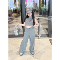 Bộ quần áo bé gái; Set bộ áo mix quần xuông cho bé 10-30kg