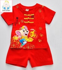 Bộ quần áo bé mặt đi chơi đi lễ nút tàu In hình chuột micky dễ thương vải dày dặn co giãn thấm hút mồ hôi tốt không ra màu hình in rõ nét hàng bán shop