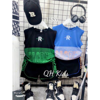 Bộ quần áo bé trai 30-40kg ba lỗ chất cotton cực mát