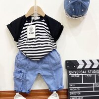 Bộ quần áo bé trai 💙 sét áo Nike 💙 quần bò túi hộp 💙