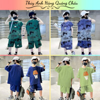 Bộ Quần Áo Bé Trai Size Đại Vải Cotton Mềm Mát, Set Bộ Cộc Hè Bé Trai Họa Tiết Sắc Nét (BC4)