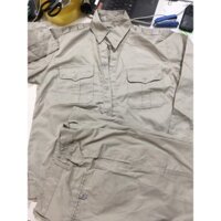 Bộ quần áo BHLĐ vải kaki mầu sữa