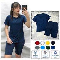 Bộ Quần Áo BIG SIZE Nữ(có logo) Từ 55kg ~100kg, Áo In Lưng Quần Lỡ, Chất Thun Lạnh, Thấm Hút, Co Dãn