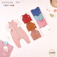 Bộ quần áo bodysuit dài tay cài giữa Cookie cho bé (0-12 tháng)