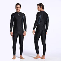 Bộ Quần Áo Bơi Dài Tay Nam Đi Biển Lặn Chèo Thuyền  Chống Nắng Chống UV Giảm Đen Da Sbart 713 Đen