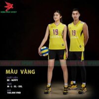BỘ QUẦN ÁO BÓNG CHUYỀN KHÔNG LOGO BEYONO SPORT NOW BA LỖ VÀNG – DỆT VIỆT NAM