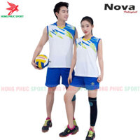 BỘ QUẦN ÁO BÓNG CHUYỀN NAM NỮ SÁT NÁCH OVERATE NOVA TRẮNG