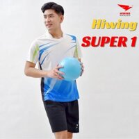 Bộ Quần Áo Bóng Chuyền Nam Hiwing Super1 Màu Trắng, Quần Túi, Chất Liệu Vải Mè Nhật Bản Lỗ Kim Cao Cấp