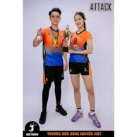 Bộ quần áo bóng chuyền nữ Beyono chính hãng màu cam