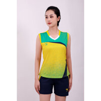 Bộ Quần Áo Bóng Chuyền Nữ Hiwing H11 Màu Vàng Chất Liệu Vải Mè Lỗ Kim Cao Cấp