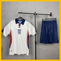 Bộ Quần Áo Bóng Đá Anh Trắng 1998 Bản Đẹp