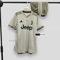 Bộ Quần Áo Bóng Đá , Áo Đá Banh CLB Juventus Màu Xám Xanh - Chất Vải Gai Thái Thoáng Mát, Thấm Hút Mồ Hôi