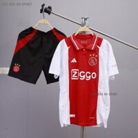 Bộ Quần Áo Bóng Đá CLB Ajax Amsterdam 2024/25 sân nhà màu đỏ quần đen - Vải gai thái cao cấp chuẩn thi đấu