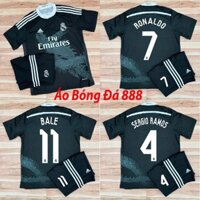 Bộ Quần Áo Bóng Đá CLB Real Madrid 2014, Áo Đá Banh Ronaldo - Vải Polyester Gai Thái Cao Cấp